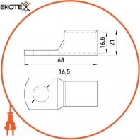Enext s19009 медный луженый кабельный наконечник e.end.stand.c.150