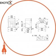 Enext i0810009 воздушный авт. выключатель e.acb.1000f.1000, стационарный, 0,4 кв, 3р, станд. эл. расцепитель, мотор-привод и рн