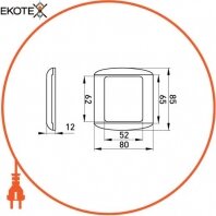 Enext s035021 выключатель e.install.stand.811/2 лестничный с рамкой