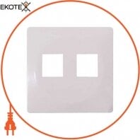 Панель e.lux.16121L.pn.white для розетки подвійний під Jack RJ12 чи RJ45, "біла"