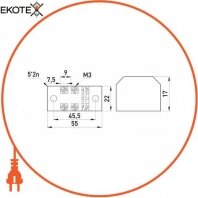 Enext p056002 клеммная колодка защищенная e.tc.protect.15.4, 15а, 4 полюса