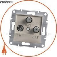 Asfora TV-SAT-SAT Розетка крайова 1дБ, без рамки, бронзовий