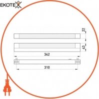 Enext l001048 светильник люминесцентный e.lum.ch.1301.1.8 с электронным балластом с лампой т5