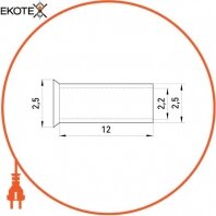 Enext s4038007 неизолированные наконечник e.terminal.stand.en.2.5.12 2,5 кв.мм, l = 12 мм
