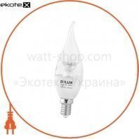 Delux 90011802 лампа светодиодная delux bl37b 6 вт tail 4000k 220в e14 теплый белый crystal