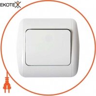 Вимикач e.install.stand.811/2+f.cer сходовий з рамкою, Enext, s035038c