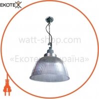 Світильник підвісний e.save.high.light.02.65 під енергозберігаючу лампу до 65 Вт (плафон полікарбонатний+з'єднувач+підвіс), Enext, l0510002