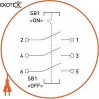 Кнопковий пост металевий e.mb.stand.xal.06a 3 фази, 6А, On-Off, Enext, s006023