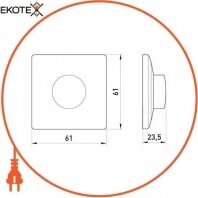 Enext ins0040043 панель e.lux.13011l.13006c.pn.nickel светорегулятора с диском, никель