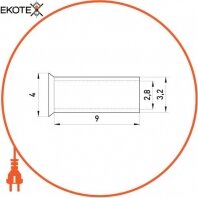 Неізольований наконечник e.terminal.stand.en.4.9 4,0 кв. мм, L=9 мм, Enext, s4038008