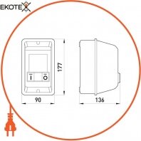 Enext i0100013 электромагнитный пускатель e.industrial.ukq.12mb.230v