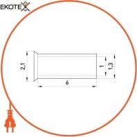 Enext s4038000 неизолированные наконечник e.terminal.stand.en.0.5.6 0,5 кв.мм, l = 6 мм