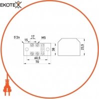 Enext p056015 клеммная колодка защищенная e.tc.protect.45.3, 45а, 3 полюса