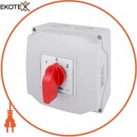 Пакетний перемикач LK40/3.323-ОВ/45 в корпусі, 3p, 1-0-2, 40А, IP44