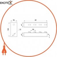 З подібна консоль H: 41 L: 60 товщ 2 мм, Enext, ACT-3-41-05