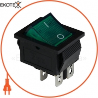 Клавішний перемикач ENERGIO KCD2-201N Gr / Bk ON-OFF 1 клавіша з підсвічуванням