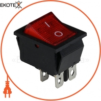 Клавишный переключатель ENERGIO KCD2-201N Rd/Bk ON-OFF 1 клавиша с подсветкой