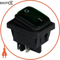 Клавішний перемикач ENERGIO KCD2-201WN Gr / Bk ON-OFF 1 клавіша з підсвічуванням IP54