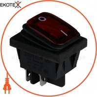 Клавішний перемикач ENERGIO KCD2-201WN Rd / Bk ON-OFF 1 клавіша з підсвічуванням IP54