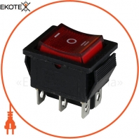 Клавішний перемикач ENERGIO KCD2-203N Rd / Bk ON-OFF-ON 1 клавіша з підсвічуванням