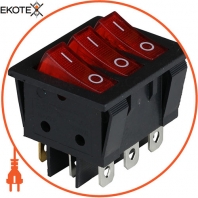 Клавишный переключатель ENERGIO KCD2-3101N Rd/Bk ON-OFF 3 клавиши с подсветкой