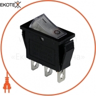 Клавішний перемикач ENERGIO KCD3-101N-12 Wh / Bk ON-OFF 1 клавіша з підсвічуванням