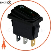 Клавішний перемикач ENERGIO KCD3-101WN Gr / Bk ON-OFF 1 клавіша з підсвічуванням IP54
