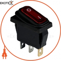 Клавішний перемикач ENERGIO KCD3-101WN Rd / Bk ON-OFF 1 клавіша з підсвічуванням IP54