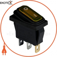 Клавішний перемикач ENERGIO KCD3-101WN Yl / Bk ON-OFF 1 клавіша з підсвічуванням IP54