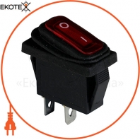 Клавішний перемикач ENERGIO KCD3-101W Rd / Bk ON-OFF 1 клавіша IP54