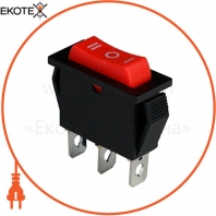 Клавішний перемикач ENERGIO KCD3-103 Rd / Bk ON-OFF-ON 1 клавіша
