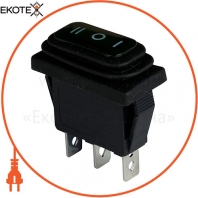 Клавішний перемикач ENERGIO KCD3-103W Gr / Bk ON-OFF-ON 1 клавіша IP54