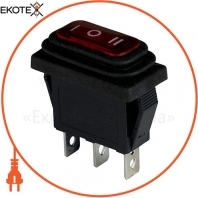 Клавішний перемикач ENERGIO KCD3-103W Rd / Bkk ON-OFF-ON 1 клавіша IP54