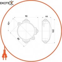 Enext s027038 коробка распределительная e.db.carb.3w.(кор-73)