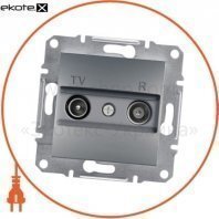 Asfora TV/R Розетка крайова 1дБ, без рамки, сталевий