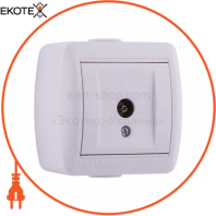 Розетка ТВ крайова 710-0200-130 Колір Білий/Білий 10A 250V~
