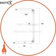 EUROLAMP LED Світильник настільний у стилі модерн 7W 4000K чорний, Eurolamp, LED-TLP-2(black)
