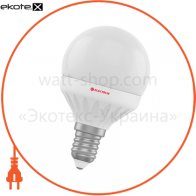 Лампа світлодіодна куля LB-10 4W E14 4000K алюмопласт. корп. A-LB-0533
