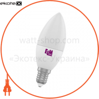 Лампа світлодіодна свічка PA11 6W E14 4000K алюмопластиковый корп. 18-0033, ELM, 18-0033