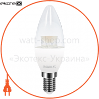 Maxus 1-LED-5314 лампа светодиодная c37 cl-c 4w 4100k 220v e14