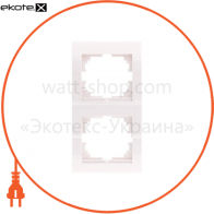 Рамка двомісна DERIY вертикальна кремовий 702-0300-152