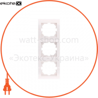 Рамка трехместная DERIY вертикальная кремовый 702-0300-153