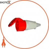Силова розетка переносна 3Р+N+PE, 250/400В, 32А, IP44, Enext, 2642-326