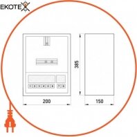 Enext s0100005 корпус e.mbox.stand.n.f1.08.z металлический, под 1-ф. счетчик, 8 мод., навесной, с замком