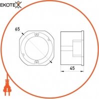 Коробка настановна e.db.stand.109.d65 гіпсокартон, блокова, упор ПВХ, Enext, s027003