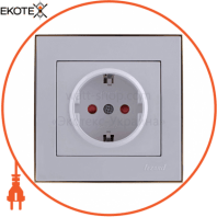Розетка с защитой от детей - FireProof Бакелит 703-0226-124B Цвет Белый /Золото 16A 250V~