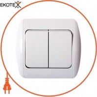 Enext s035023 выключатель e.install.stand.812 двухклавишный с рамкой