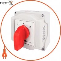 Пакетний перемикач LK25/3.323-ОВ/45 в корпусі, 3p, 1-0-2, 25А, IP44
