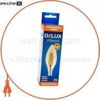 Delux 90011682 лампа светодиодная delux bl37b 4 вт 2700k 220в amber filament e14 теплый белый