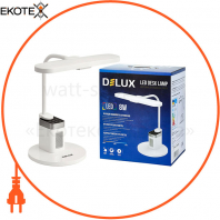 Светильник светодиодный настольный DELUX_TF-540_8 Вт LED 3000K-4000K-6000K_Bluetooth колонка  белый